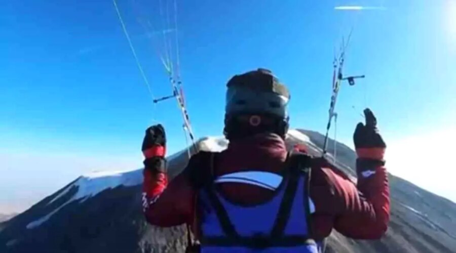 Ağrı’da Paramotor Uçuşu ile Avrupa Rekoru Denemesi