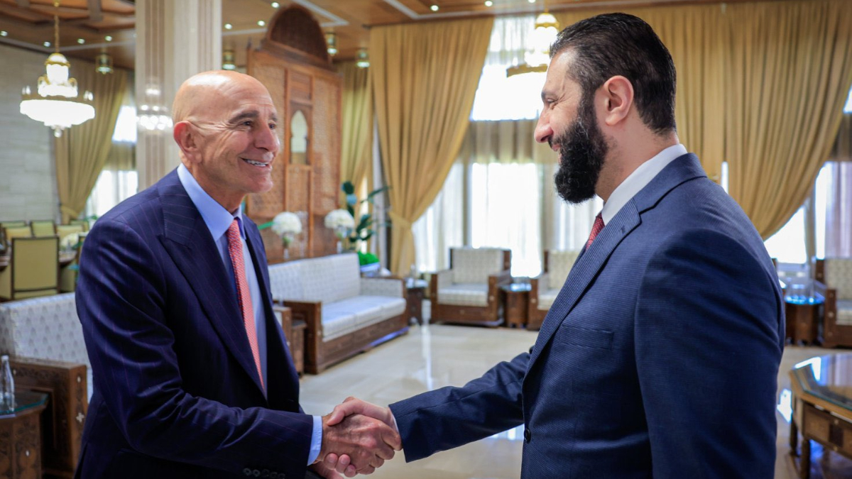 Ahmed Şara, Tom Barrcak ile görüştü