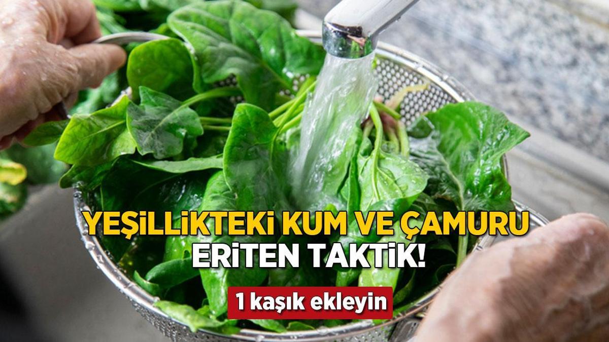 Ispanaktaki kum ve çamuru yok eden şaşırtıcı sır! Sadece 1 kaşık yetiyor