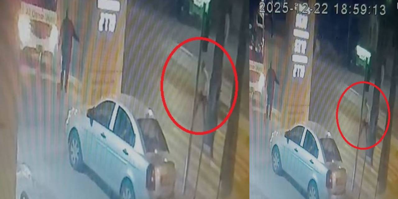 Yolun karşısına geçmek isteyen yayaya çarptı: Feci kaza kamerada!